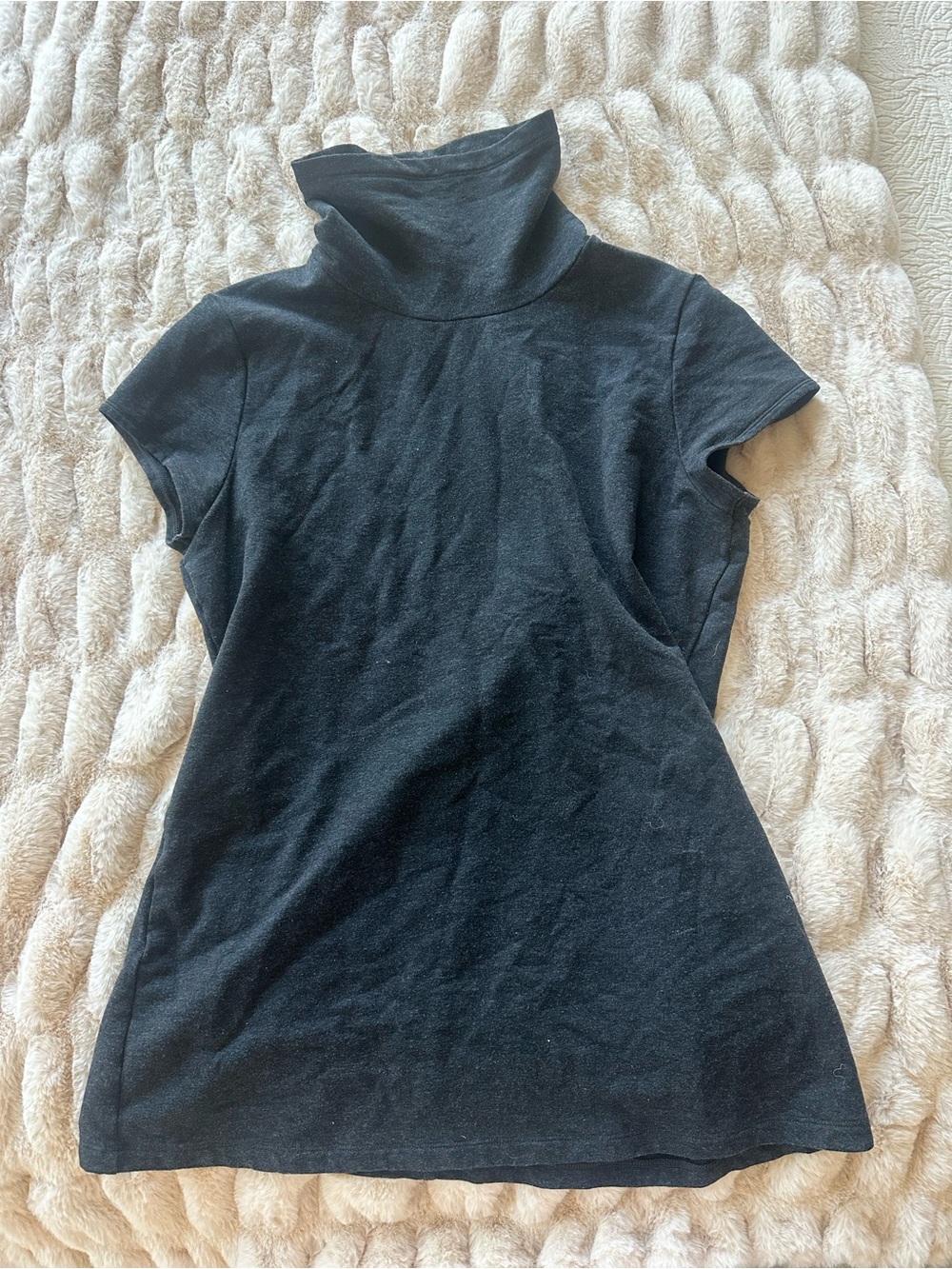 CAbi Black Short-Sleeve Turtleneck Tee